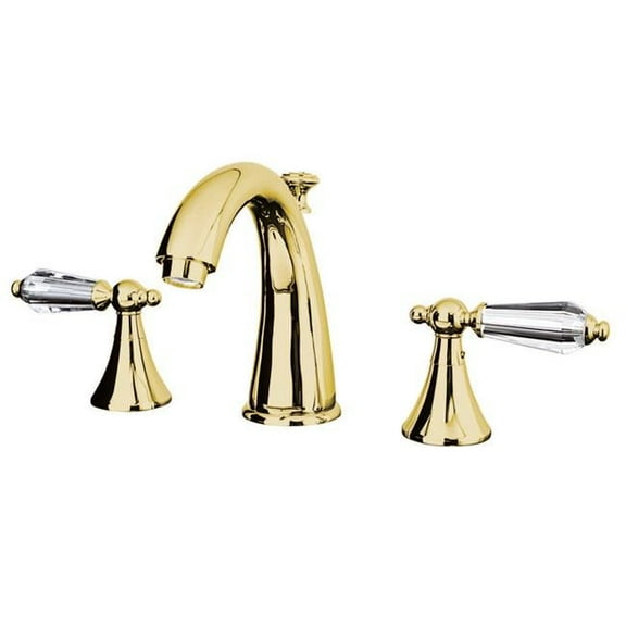 8 in. Aqua Eden Widespread Bathroom Faucet, Polished Brass