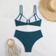thumbnail image 4 of Conjunto de Bikini de Cintura Alta para Mujeres Color Sólido Sexy Colgantes Ajustables Bikini, Diseño de Corte Alto sin Espalda para Piscina, Playa Y Vacaciones, 4 of 5
