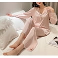 thumbnail image 3 of Richie House Pajamas Set Long Sleeve Womens Button Down Sleepwear Soft Pj Set S-L RHW4033, 3 of 3