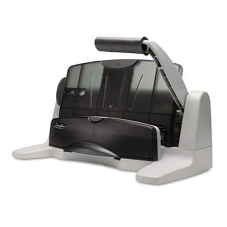 40-Sheet Light Touch 2- to 7-Hole Adjustable Punch  9/32   Holes  Black/Gray