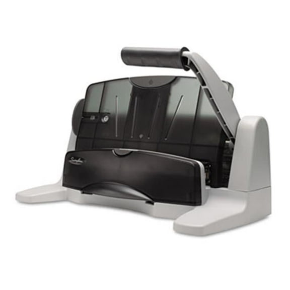 40-Sheet Light Touch 2- to 7-Hole Adjustable Punch  9/32   Holes  Black/Gray
