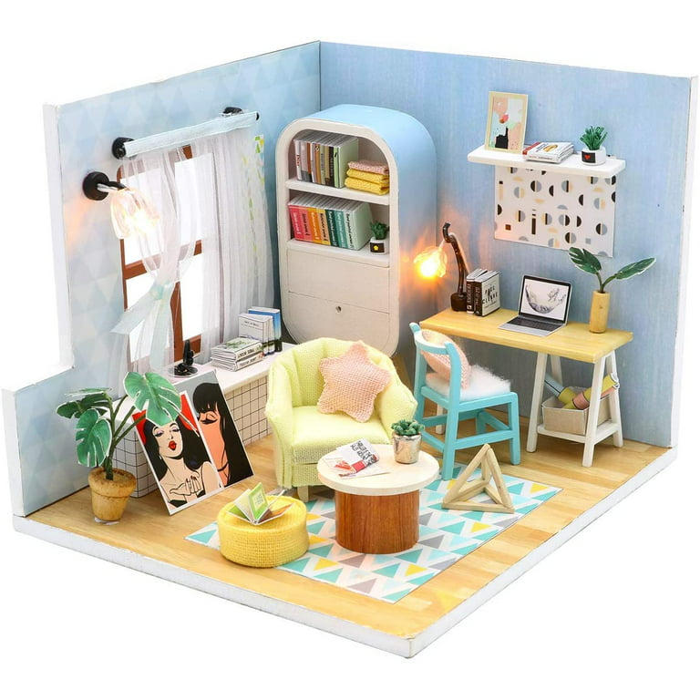 DIY Miniature Dollhouse Kit, ,DIY Dollhouse Kit Mini House with