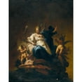 thumbnail image 2 of Francesco Conti 15x18 Gold Ornate Wood Frame and Double Matted Museum Art Print Titled - The Victory of Virtue Over Vice, 2 of 4