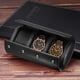 thumbnail image 4 of Estuche de viaje para reloj de cuero Caja para un reloj para hombres y mujeres, 3 ranuras, negro, 4 of 6