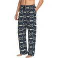 thumbnail image 6 of Rocae Ski Goggles Vintage Print Mens Pajama Pants Pj Pants Mens Lounge Pants-Medium, 6 of 6