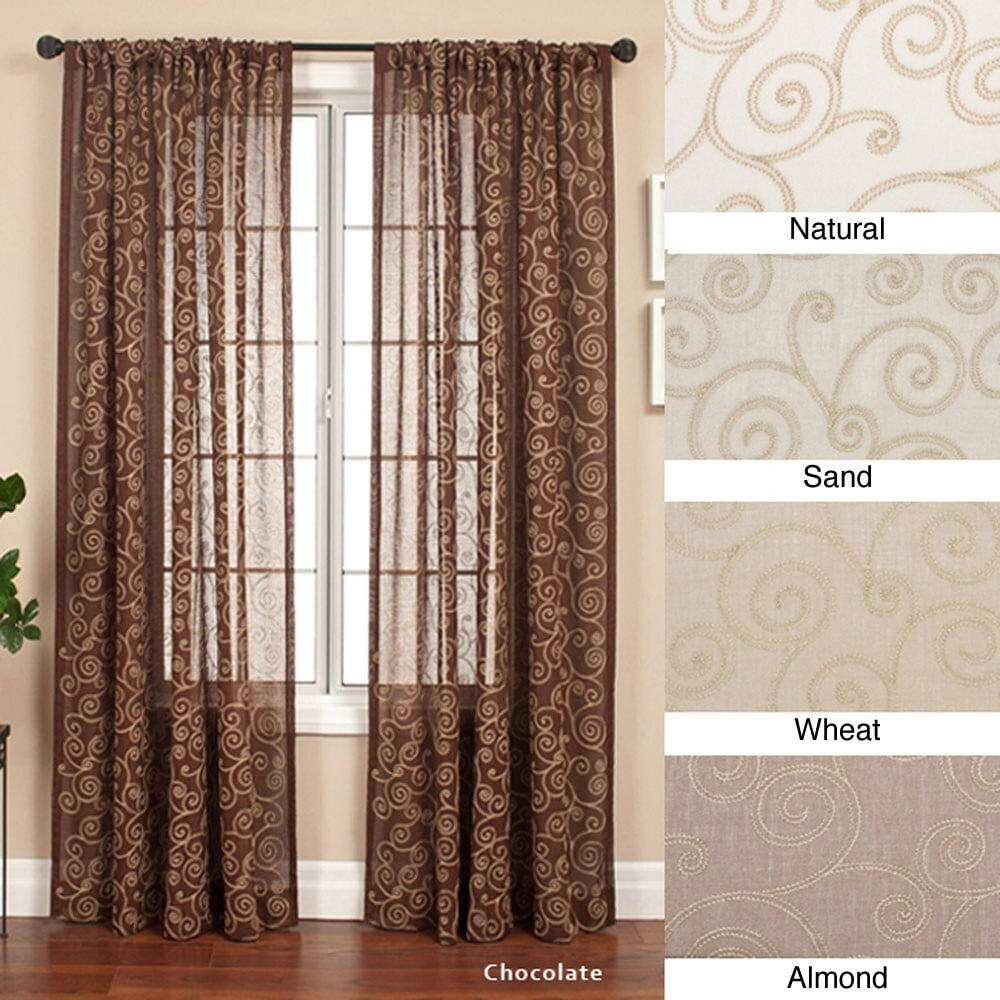 Cypress Rod Pocket 120 Inch Curtain Panel Walmart Com