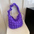 thumbnail image 4 of Bolso De Hombro Moda Plisada Mujer Satchel Bolsas Nube Acolchada Bordada, 4 of 9