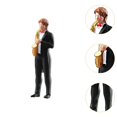 thumbnail image 6 of Almencla 1/64 Band Figurine Dioramas DIY Scene Realistic Hand Painted Figure Layout Decoration for Train Layout DIY Scene Fairy Garden Saxophonist, 6 of 8