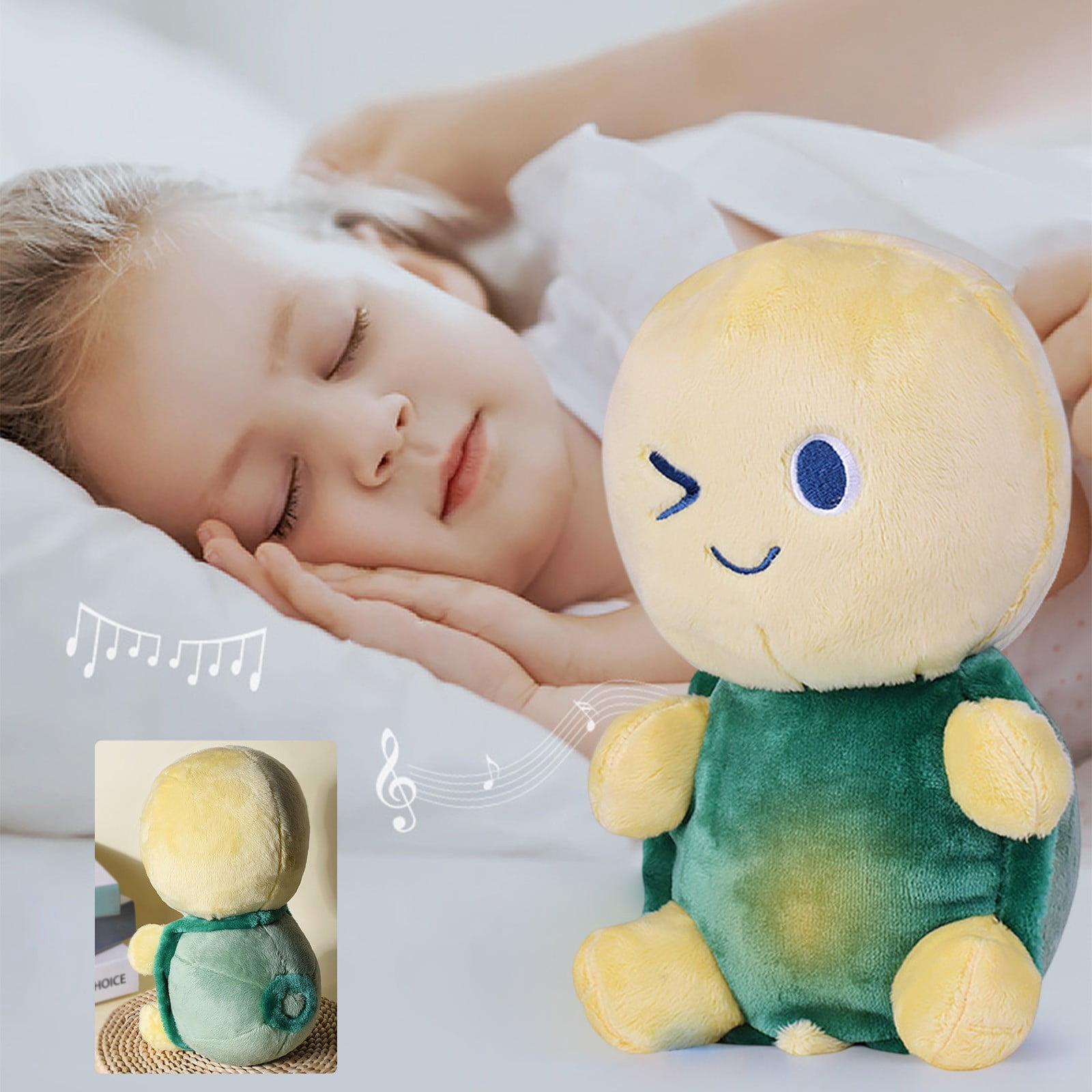 BallsFHK Infant And Toddler Soothing Toys Baby Sleep Soothing Lamp Puppet Music Luminous Doll Plush Fabric Toys