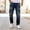 Dark Blue, variant on Men's Regular Fit Straight Leg Ripped Jeans - High Stretch Cotton Fashion Comfort Flex Waist Denim Pants Blue