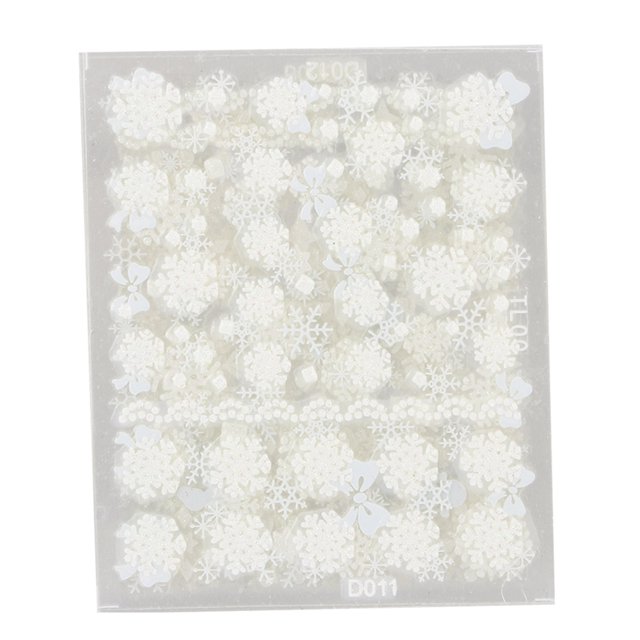 12 Uds. De pegatinas para decoración de uñas con tema navideño, calcomanías de transferencia DIY, herramientas de decoración, tipo copo de nieve