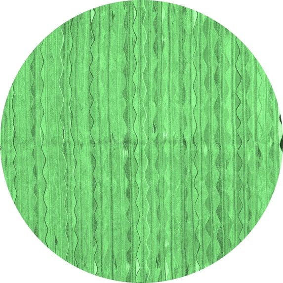Ahgly Company Indoor Round Southwestern Emerald Green Country Area Rugs, 5' Round