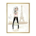 thumbnail image 1 of Designart Cute Girl By The Tour Eiffel In Paris FLOAT FRAME WALL ART, 1 of 4