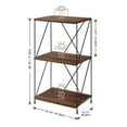 Huisenitre 3-Tier Bookcase, Wood Storage Display Shelves, Living Room ...