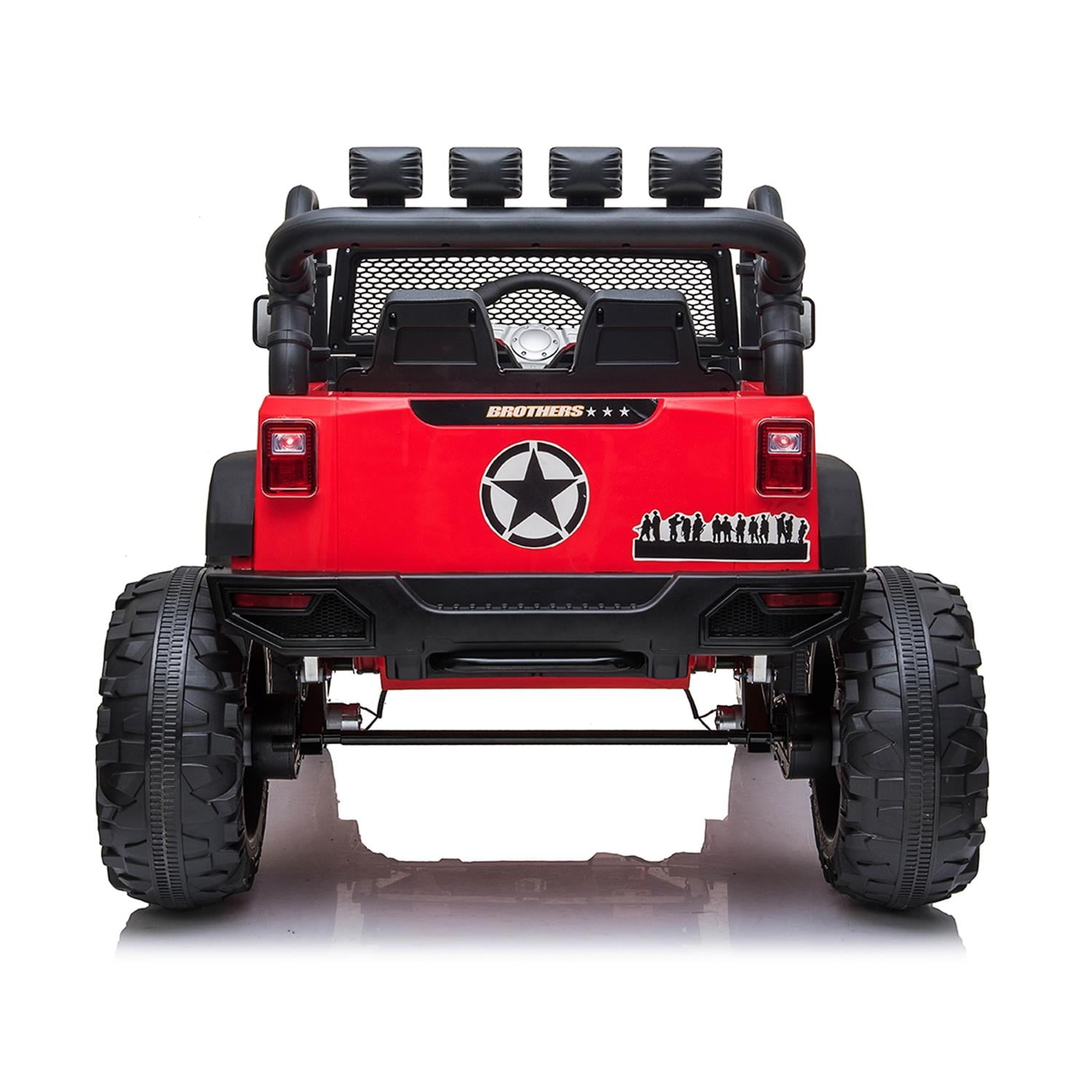 CIPACHO Kids Ride On Truck, 24V Battery Powered Toy Car with Spring Suspension, Remote Control, Red