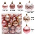 thumbnail image 2 of 29/36/40/50 piezas de adornos navideños de bolas de oro rosa/rojo/plata con forma especial para decoración de árboles de Navidad, colgantes de esferas navideñas, 2 of 5