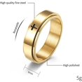 thumbnail image 4 of Anillo giratorio de acero de titanio, anillo giratorio clásico para aliviar la ansiedad, para hombres y mujeres, talla -9# ER, 4 of 4
