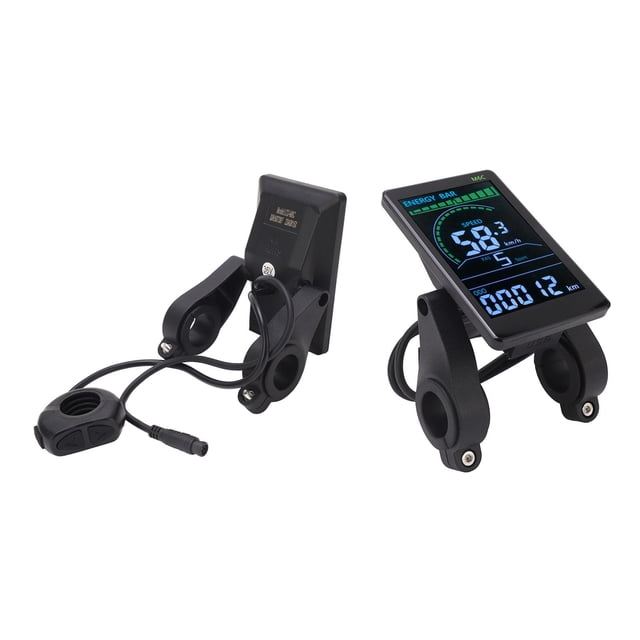 Medidor de Pantalla LCD ANGGREK para Bicicleta Eléctrica Con Cable ABS de 6 Pines para Manillar de 22,2 Mm