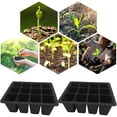 thumbnail image 6 of 12-Cell Seed Starting Tray for Seedlings, Silicone Reusable Plant Starter Trays with Drainage Holes for Seed Germination, 5.46x7.02 inches Gardener Friendly Plant Trays for Seedlings, 6 of 8