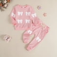 thumbnail image 6 of Zshosam Big Girls Fall Outfits Pattern Girls Clothes Sweatshirt Elastic Waist Sweatpants 2PCs Girls' Clothing Sets Size 2T 3T,(Pink 2-3 Years), 6 of 7