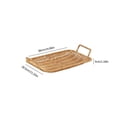 thumbnail image 3 of Dmlowu Woven Serving Tray, Rectangular Decorative Food Baskets with Dual Carry Handles, Candy Fruit Food Tray for Dining Table Kitchen Farmhouse Decor, 1 Pack, 3 of 6