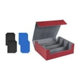 thumbnail image 3 of DYNWAVECA Deck Card Case 1800Card Protection Holder 11.4x9.7x4.1Inches for Sport Cards Gray Red Card Case, 3 of 10