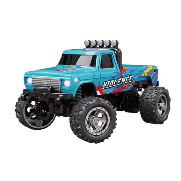 Coche de juguete RC Bewildely ToyBigfoot Mini todoterreno de metal 50 Control remoto azul