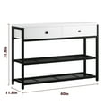 thumbnail image 3 of Hellone Console Table with Drawers, Industrial Sofa Table Entryway Table Narrow Long with Storage Shelves for Entryway, Front Hall, Hallway, Sofa, Couch, Living Room, Kitchen, 3 of 7