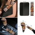 thumbnail image 6 of Renewold American Tribal Highland Cow Sunflower Car Seat Cover Full Set 12 PCS with Steering Wheel Cover Seat Belt Covers Armrest Pad Coasters Handbrake Gear Shift Knob Cover Set Car Decoration, 6 of 7