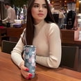 thumbnail image 5 of Cute Cat Tumbler with Handle and Straw, 20oz Stainless Steel Insulated Cup with Lid and Straw, Travel Mug Water Bottle, Gifts for Women, 5 of 5