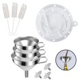 thumbnail image 1 of DEBGFS Funnels for Kitchen Use, 10Pieces Stainless Steel Funnel Set Cooking Funnel, Large Filter Funnels, Canning Funnel Set Transfer for Oil, Liquids, Kitchen Funnel, 1 of 7