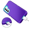 thumbnail image 5 of I-HONVA For Samsung Galaxy S21 Case,3-Layer Military Grade Drop Protection Anti-Slip Rugged Shockproof Dustproof Protection 6.2 inch Phone Case,Purple Turquoise, 5 of 6