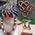 thumbnail image 5 of 100pcs Large Hole Printed Barrel Wooden Beads 16mm Mixed Jewelry Craft Making Loose Spacer Charm Wood Beads, 5 of 5