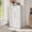 White, variant on DRNANLIT Metal Vertical File Cabinet with 4 Lockable Drawers and Side Storage Wardrobe, Steel Filing Locker for Office, Home, Bedroom, School - White