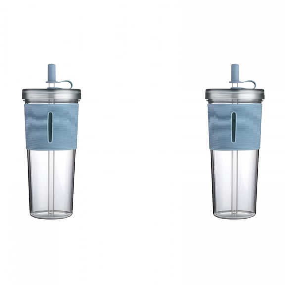 ACDANC 2026 New Reusable Boba Tea Cups, Iced Coffee Cup with Straw and Lid, Leakproof Clear Plastic Cups Tumbler, Insulated Smoothie Tumbler, Wide Straw for Bubble Tea