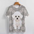 thumbnail image 4 of Cute Bichon Dog T-Shirts Casual T-Shirt Short Sleeve Women Trendy Tshirt Beach Custom Tops, 4 of 5