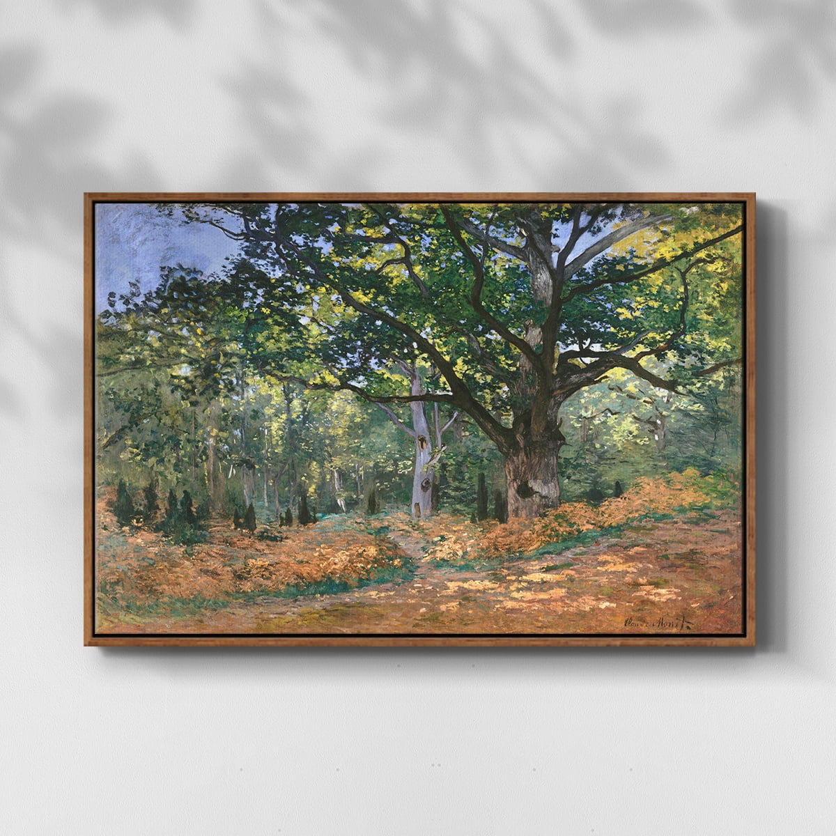 Vintage Landscape-CCXLIII By Wexford Home Framed in Walnut Wood Gallery Wrapped Canvas 25 in. x 37 in.