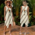 thumbnail image 2 of Psesaysky Couples Hawaiian Outfits Matching Sets for Women Men Brown Native Palm Summer Sleeveless Flared Dress with Aloha Shirts Wedding Party Matching Clothes Plus Size-3XL, 2 of 7