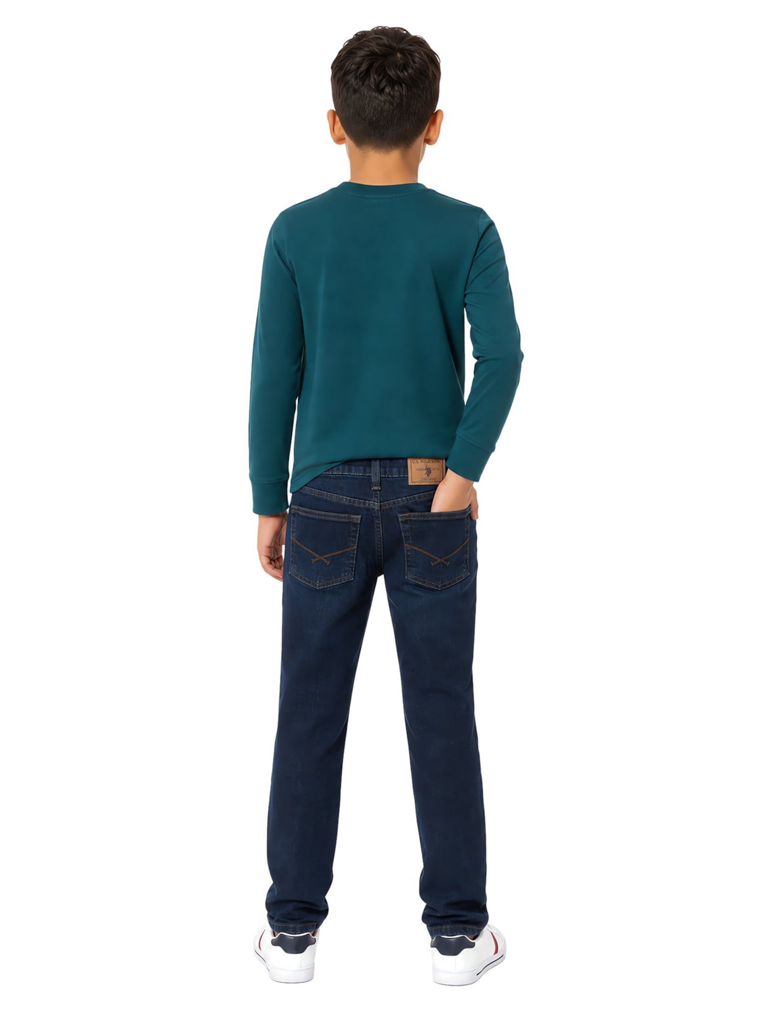 U.S. Polo Assn. Boys Long Sleeve Crewneck Shirt, Sizes 4-18