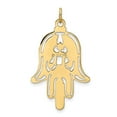 thumbnail image 4 of Finest Gold 14K Polished & Textured Solid Hamsa Pendant, 4 of 4