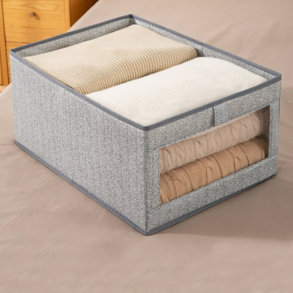 Vacemry Organisateur de Vêtements Rayé à Moins de 5 $, Tiroir Modulaire de Rangement, Boîte en Tissu Pliable, Système d'Arrangement de Garde-Robe, Aide au Tri du Linge, Organisation Compacte de la Maison, Solution d'Espace Net