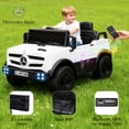 thumbnail image 6 of BKIRNP 12V Ride on Toys Electric Car,Licensed Mercedes-Benz Unimog w/Parent Remote Control,Age for 1-4 Boys,Girls,Kids,White, 6 of 7