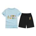 thumbnail image 3 of 2-13Y Back To School Outfits For Girls, Young Girl Clothes Outfits Cute Print T-Shirt + Casual Shorts Summer Clothing Set Tracksuits 2PCS, 3 of 3