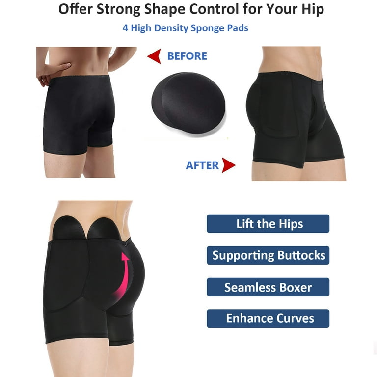 Men's Padded Shapewear Boxer Underwear Tummy Control Shorts