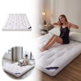 thumbnail image 2 of Soy Fiber Japanese Floor Futon Mattress Breathable Sleeping Pad Mattress Topper White 120x200cm For Dorm Guest Room Travel Rest, 2 of 6