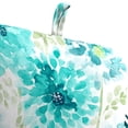 thumbnail image 6 of Jordan Manufacturing 45" x 22" Gardenia Seaglass Blue Floral Rectangular Outdoor Chair Cushion with Ties and Hanger Loop, 6 of 14