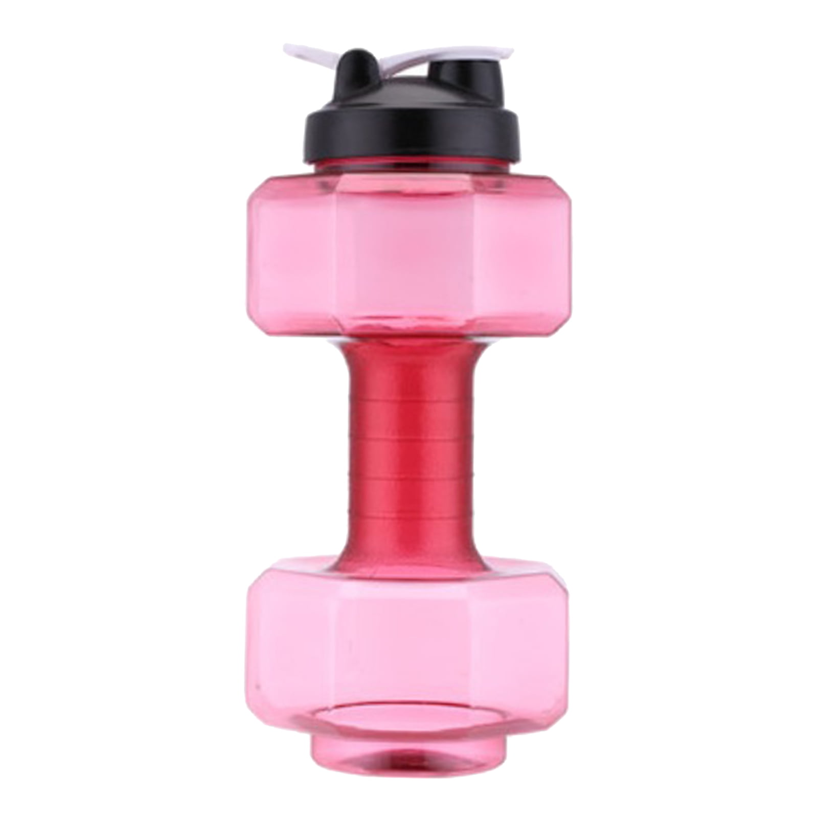 Fitness dumbbells weight strong water drinking bottle 2600ml red