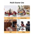 thumbnail image 2 of 13 Inch Round Placemats Set of 4, Red Plaid Snowman Christmas Non Slip Heat Insulation PP Table Mats, Xmas Tree Snowflake Birds Branches Washable Place Mats for Kitchen Dining Party Table Decor, 2 of 7