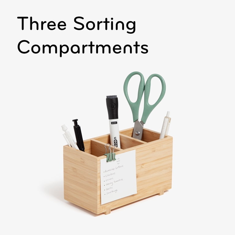 U Brands Zen Desktop Organizer, Bamboo, 3 Compartments photo 7