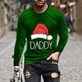 thumbnail image 1 of Blusas y camisas de manga larga y cuello redondo para hombre, informales, con estampado navideño, deportivas, de poliéster., 1 of 5